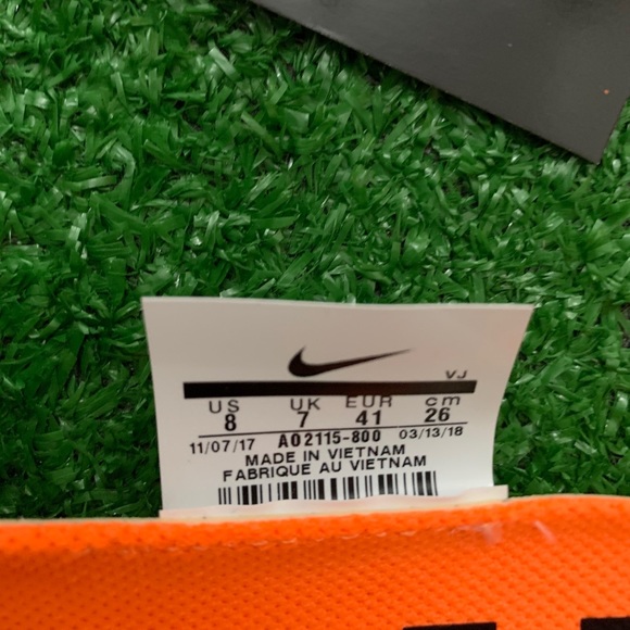 -Edm- 🍊*NEW* OFF-WHITE x Nike Zoom Fly Mercurial Total Orange 2018 (Sz 8) - Picture 11 of 16